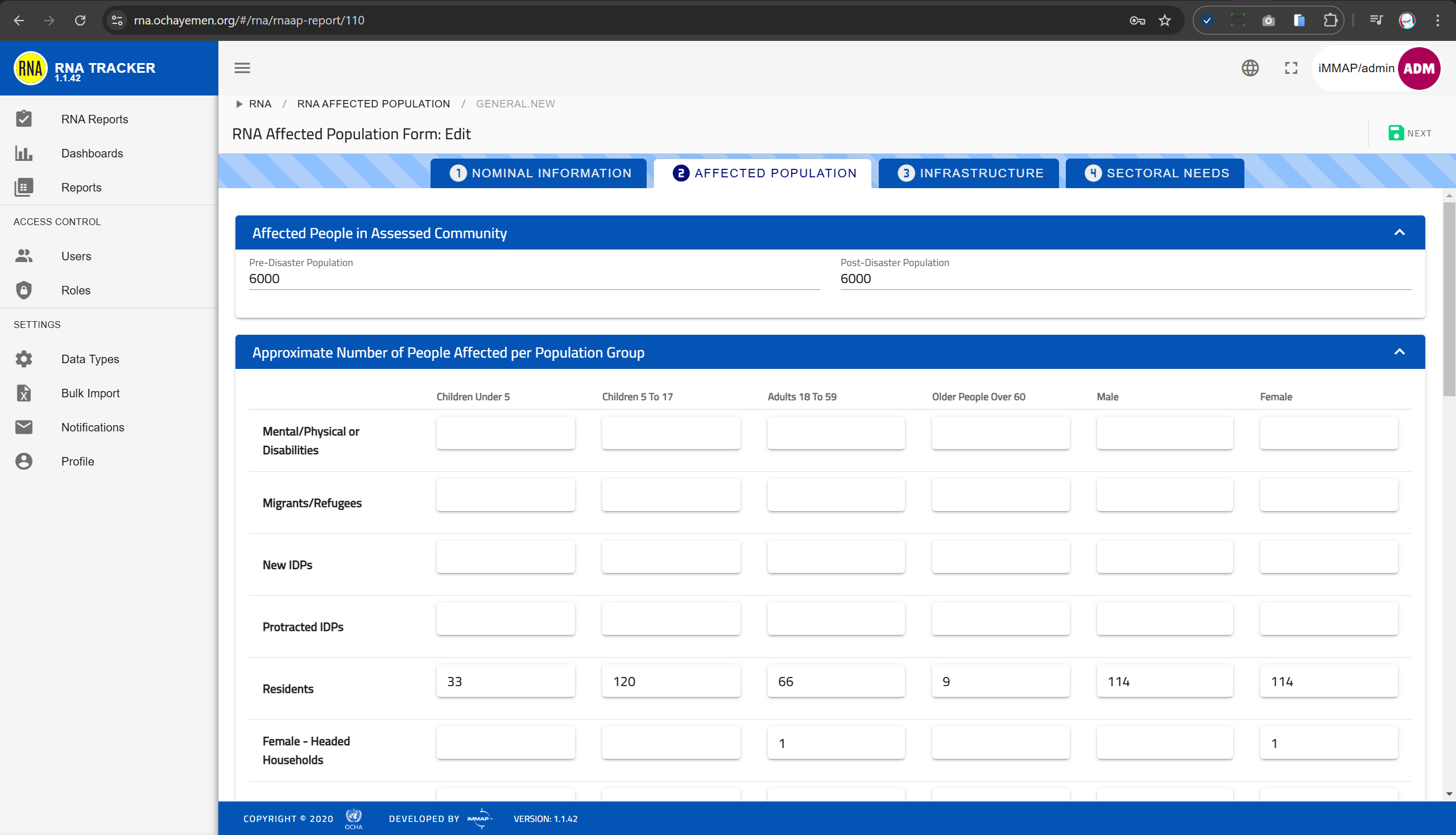 RNA Tracker – UNOCHA | YEMEN