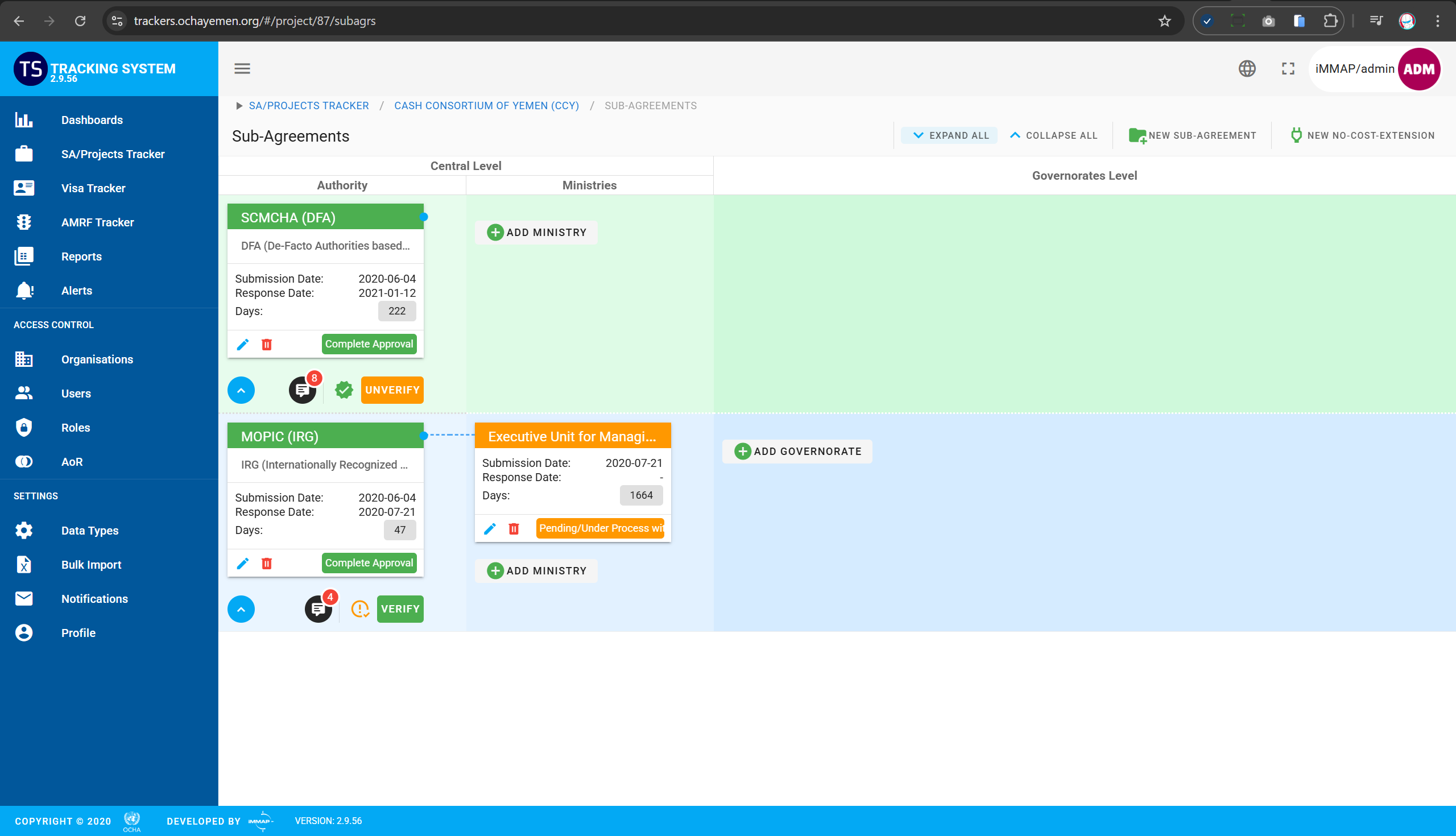 Sub-Agreements Tracking System – UNOCHA | YEMEN - Image 1