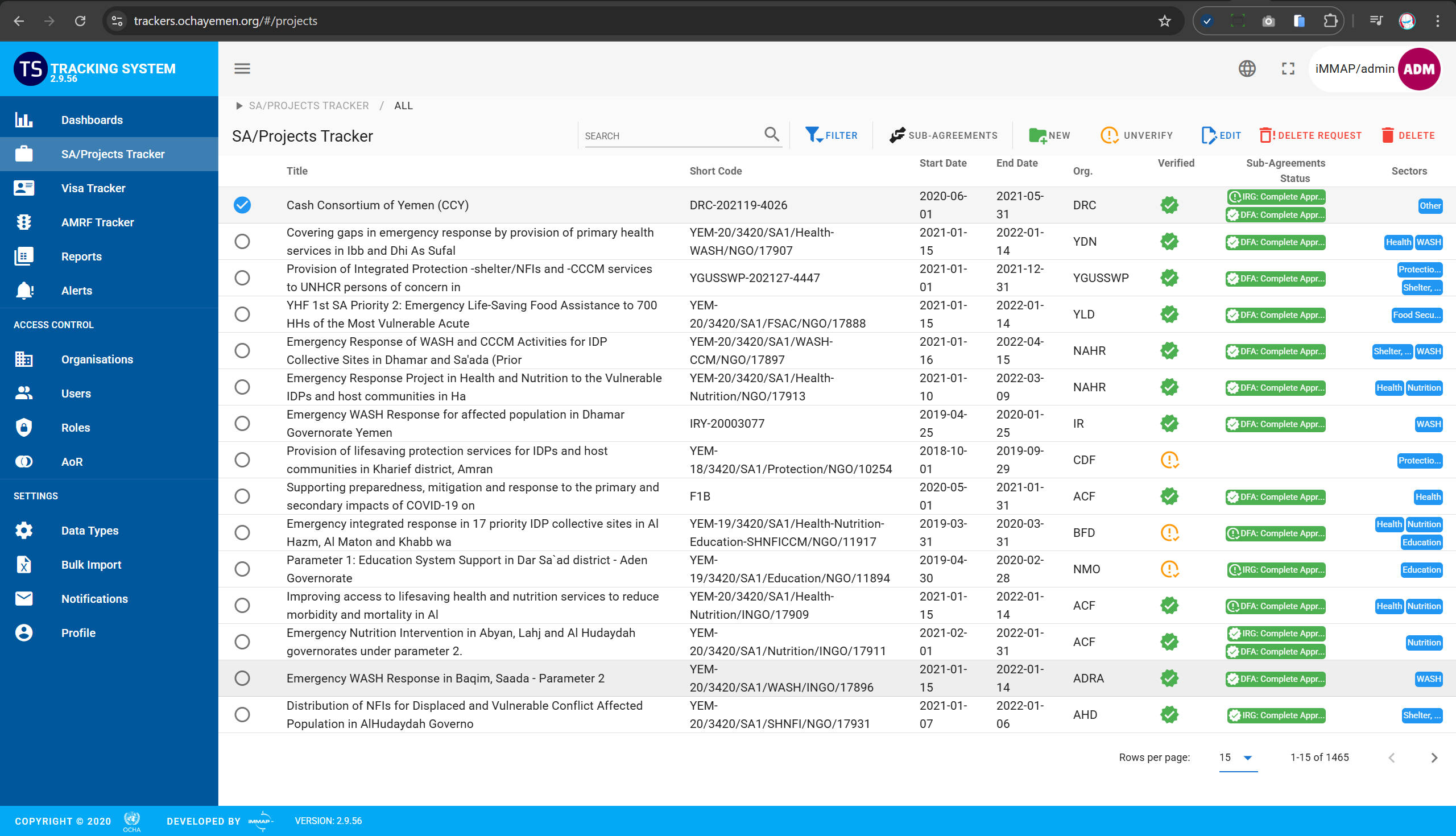 Sub-Agreements Tracking System – UNOCHA | YEMEN - Image 4