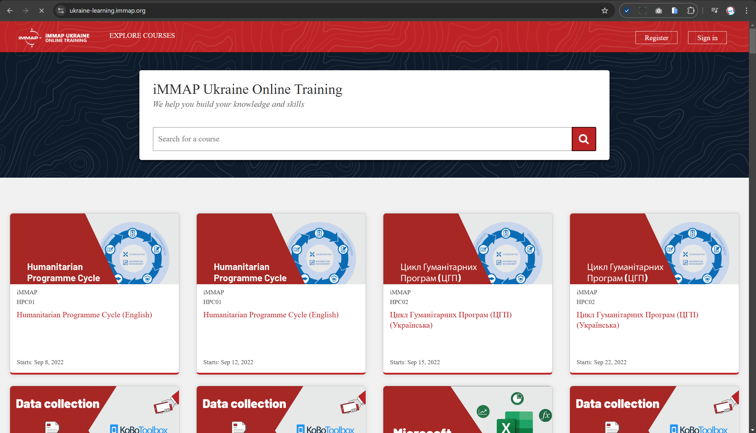 IMMAP Online Training Platform - Image 2